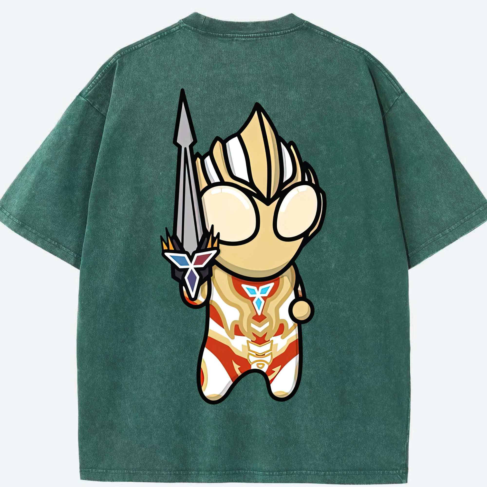 （画像用） ウルトラマン Ultraman 綿100% ヴィンテージ風 半袖Tシャツ（背面プリント）